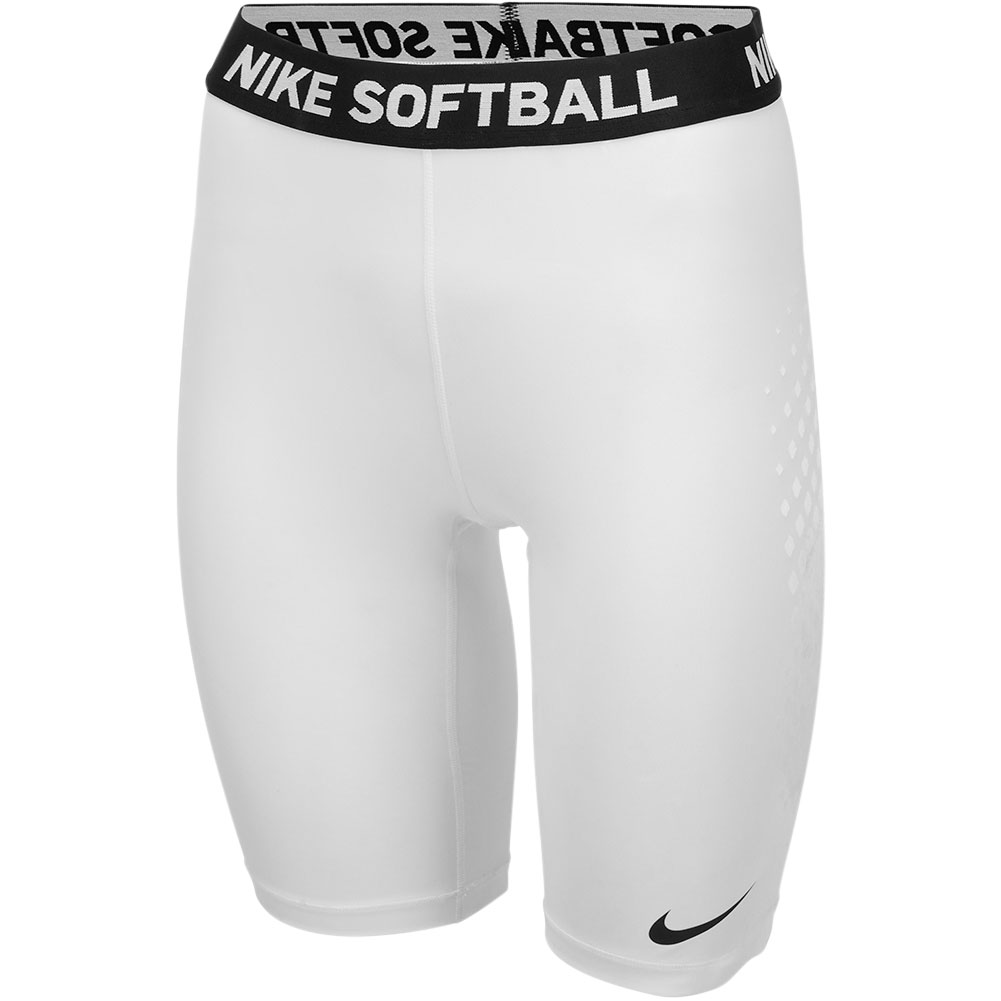 Nike Women's Dri-FIT Softball Sliding Shorts, Medium, White/White/Black
