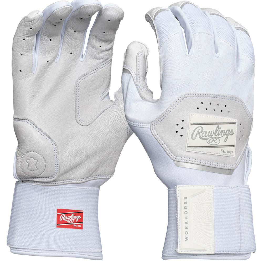 Rawlings Workhorse Baseball Batting Gloves with Compression Strap