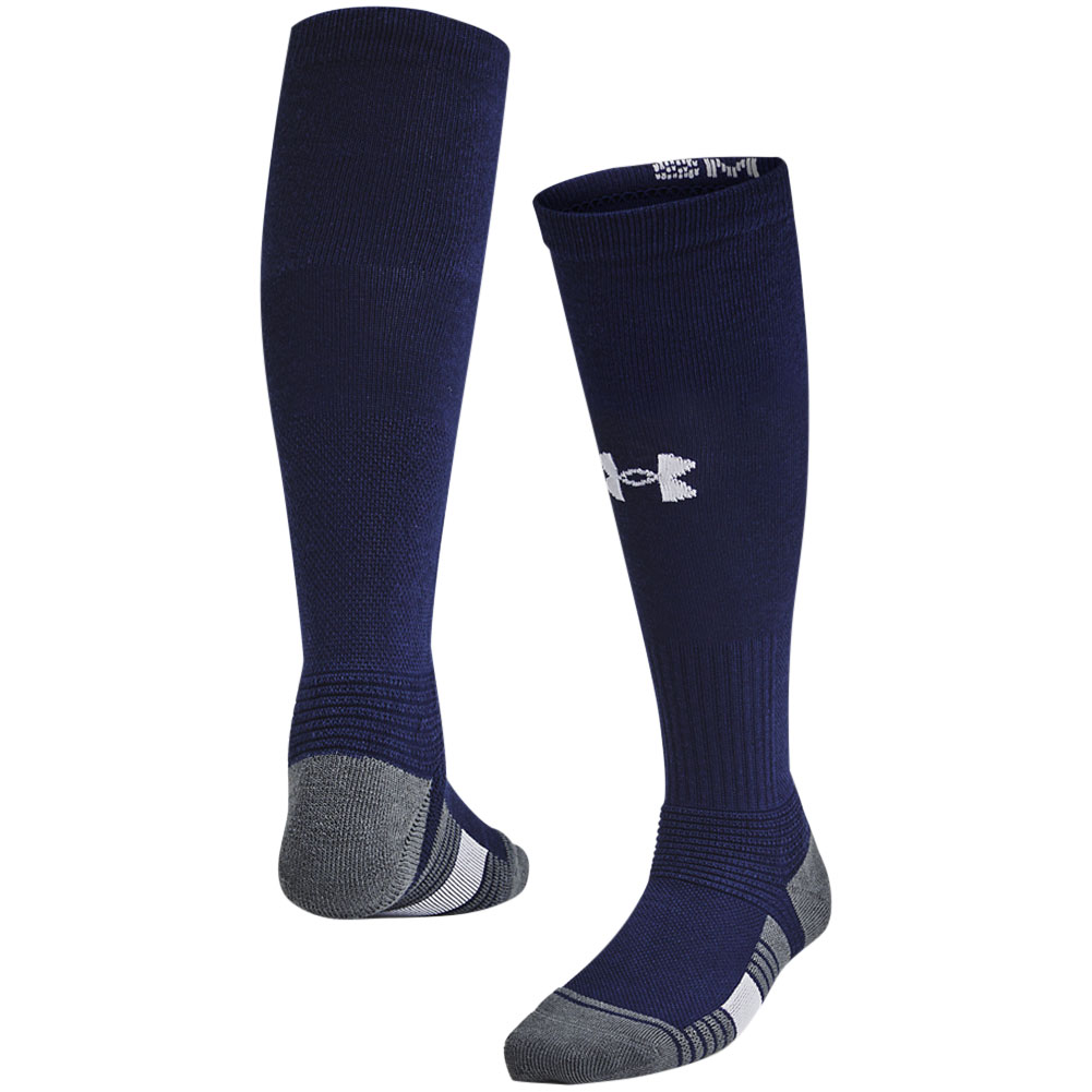 Under Armour Youth Team OTC Socks, Small, Midnight Navy/Pitch Gray