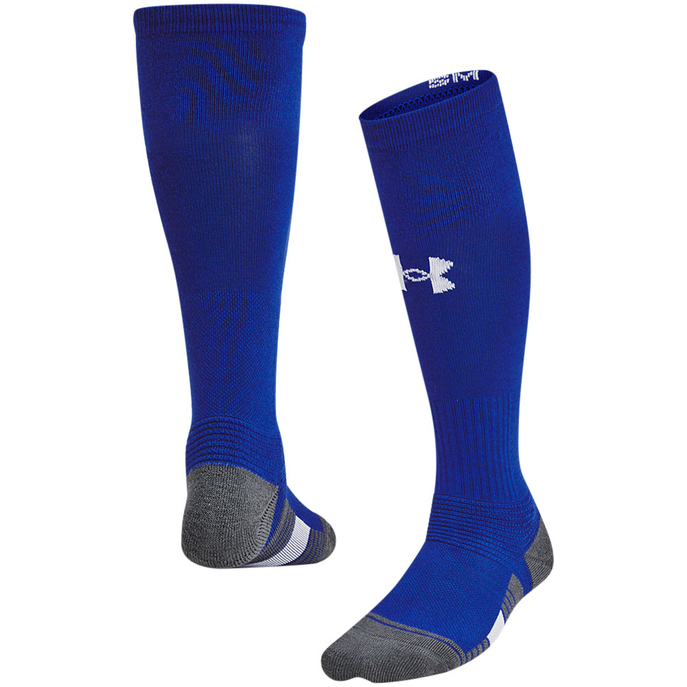 Under Armour Youth Team OTC Socks, Small, Royal/Grey/White