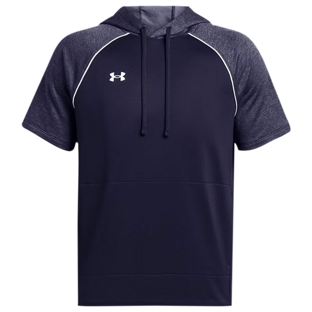 Under Armour Command Warm-Up Short-Sleeve Hoodie - Midnight Navy/White