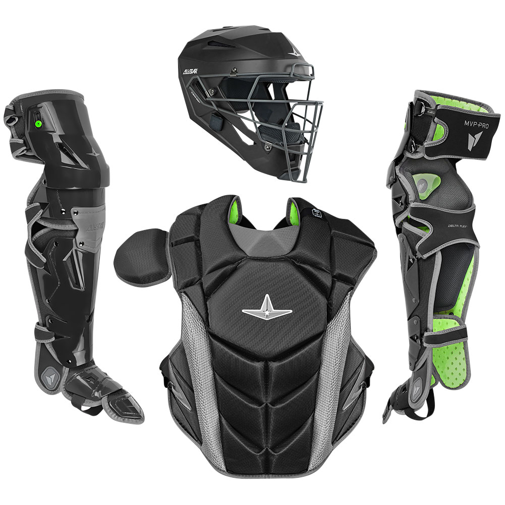 All-Star Adult MVP Pro Series Catcher's Set, Black/Graphite