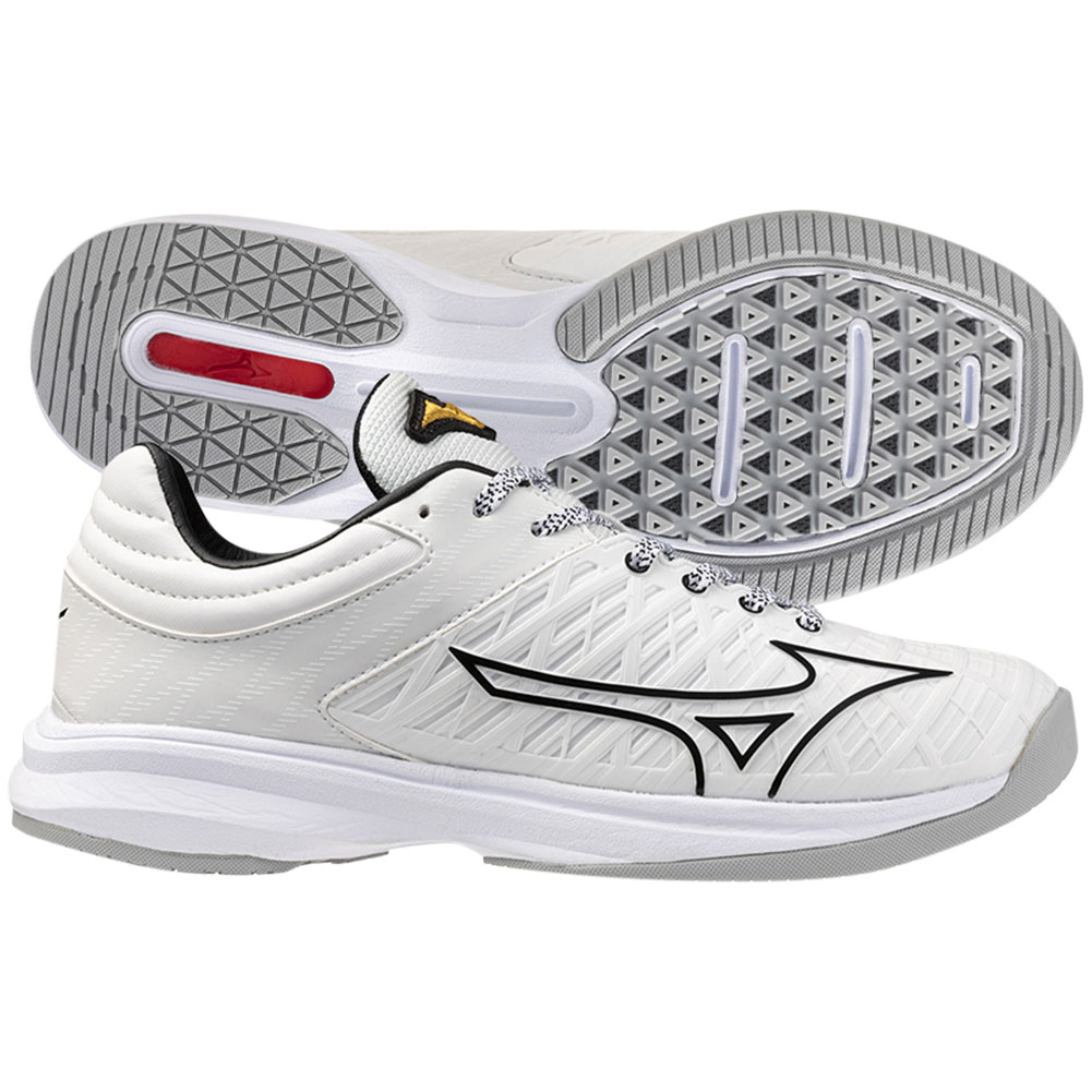 Mizuno Pro FP Turf Softball Cleats, Size 9.5, White/Black