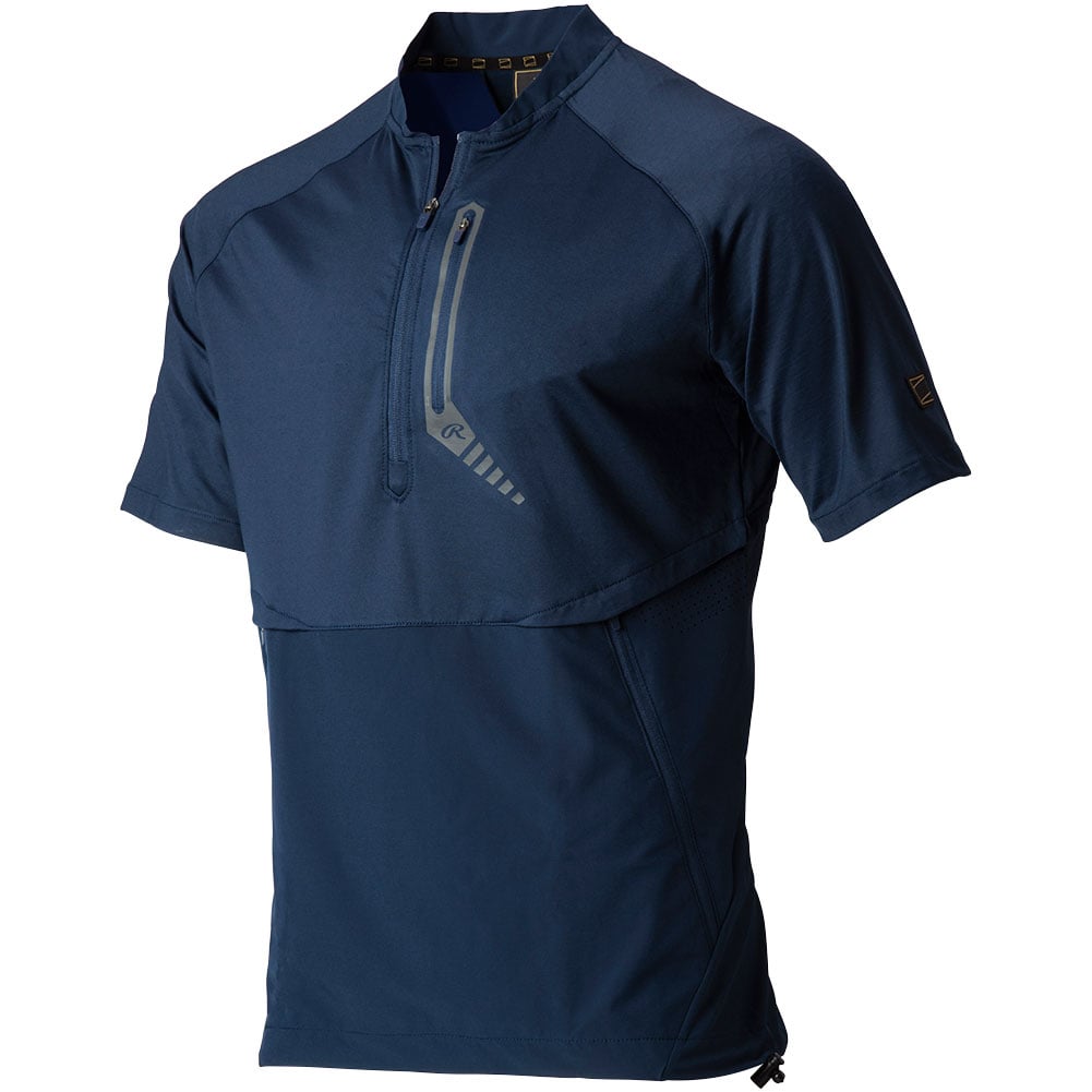Rawlings Men's Gold Collection 1/4 Zip Short Sleeve Cage Jacket