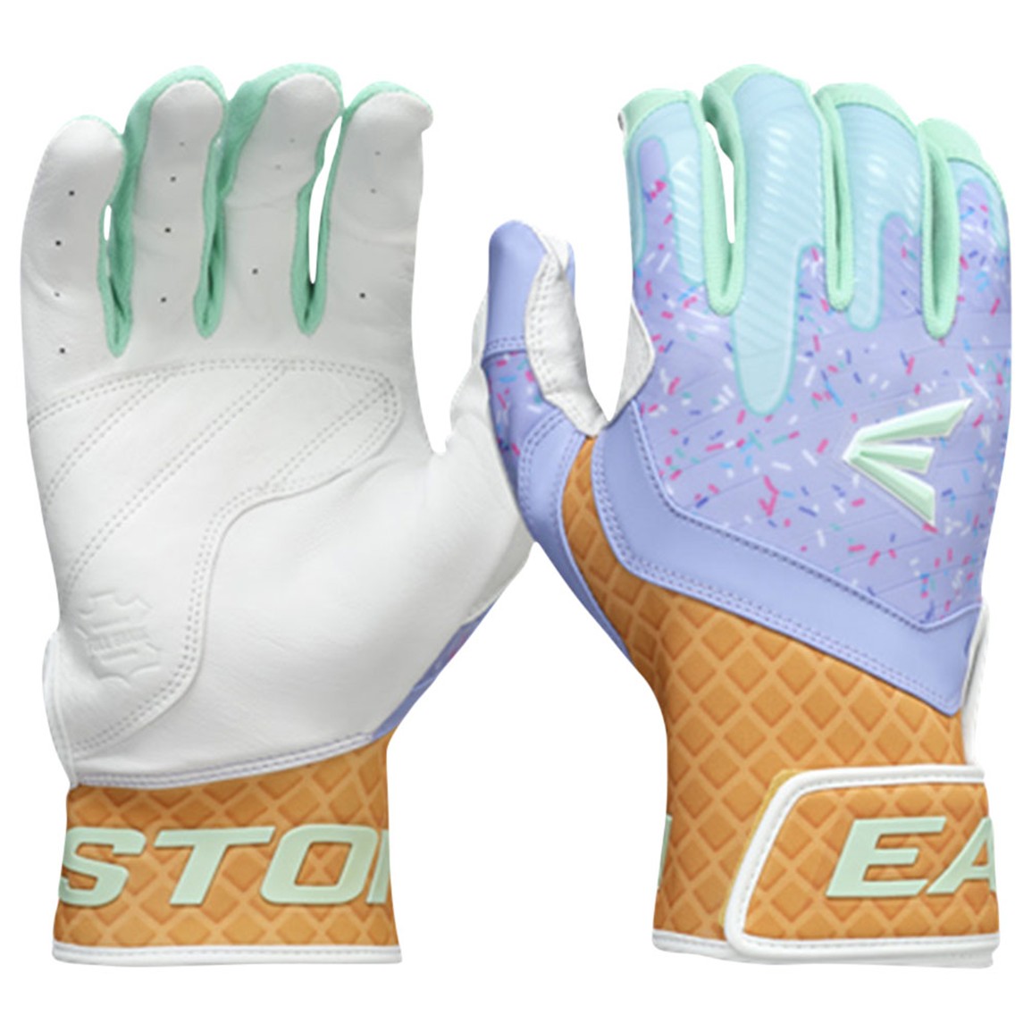 Easton Youth Walk-Off Sugar Rush Batting Gloves, Medium, Mint/Lavender