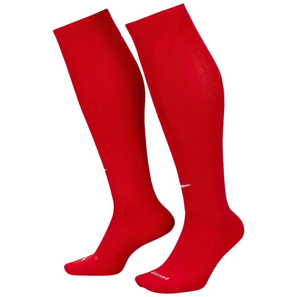 Nike Adult Classic II Cushion Over-the-Calf Soccer Socks, Men's, Medium, University Red/White