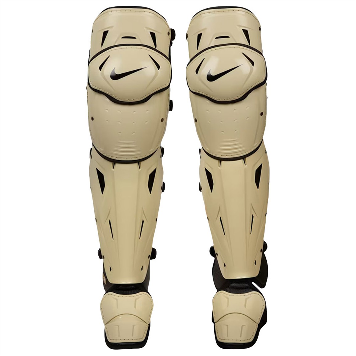 Nike Diamond Elite Catcher's Leg Guards, Men's, Cargo Khaki/Black/Irdscnt