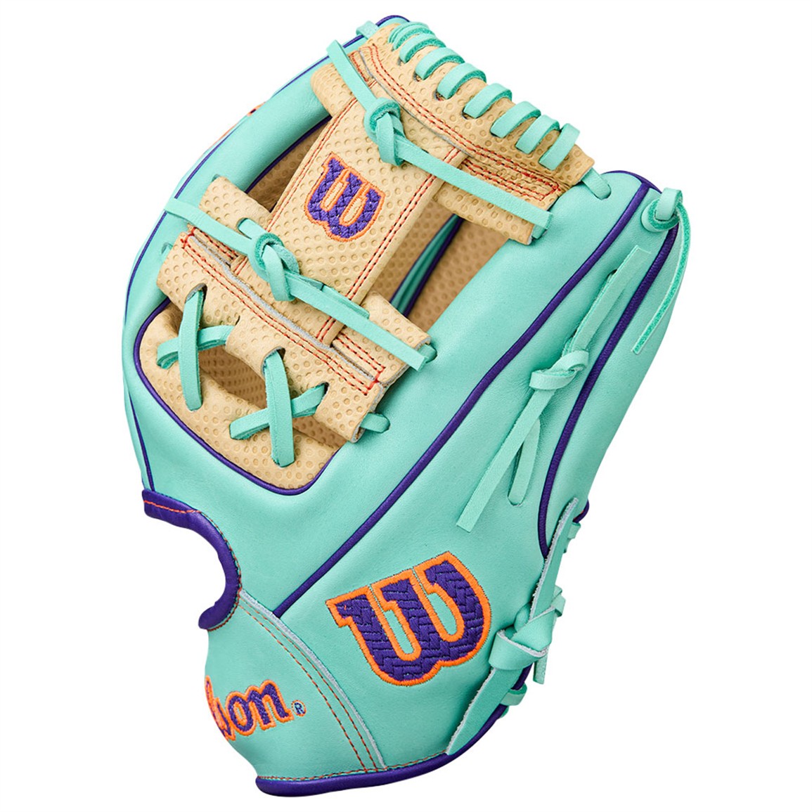 Wilson A2000 Spin Control — Pro Stock Leather construction detail