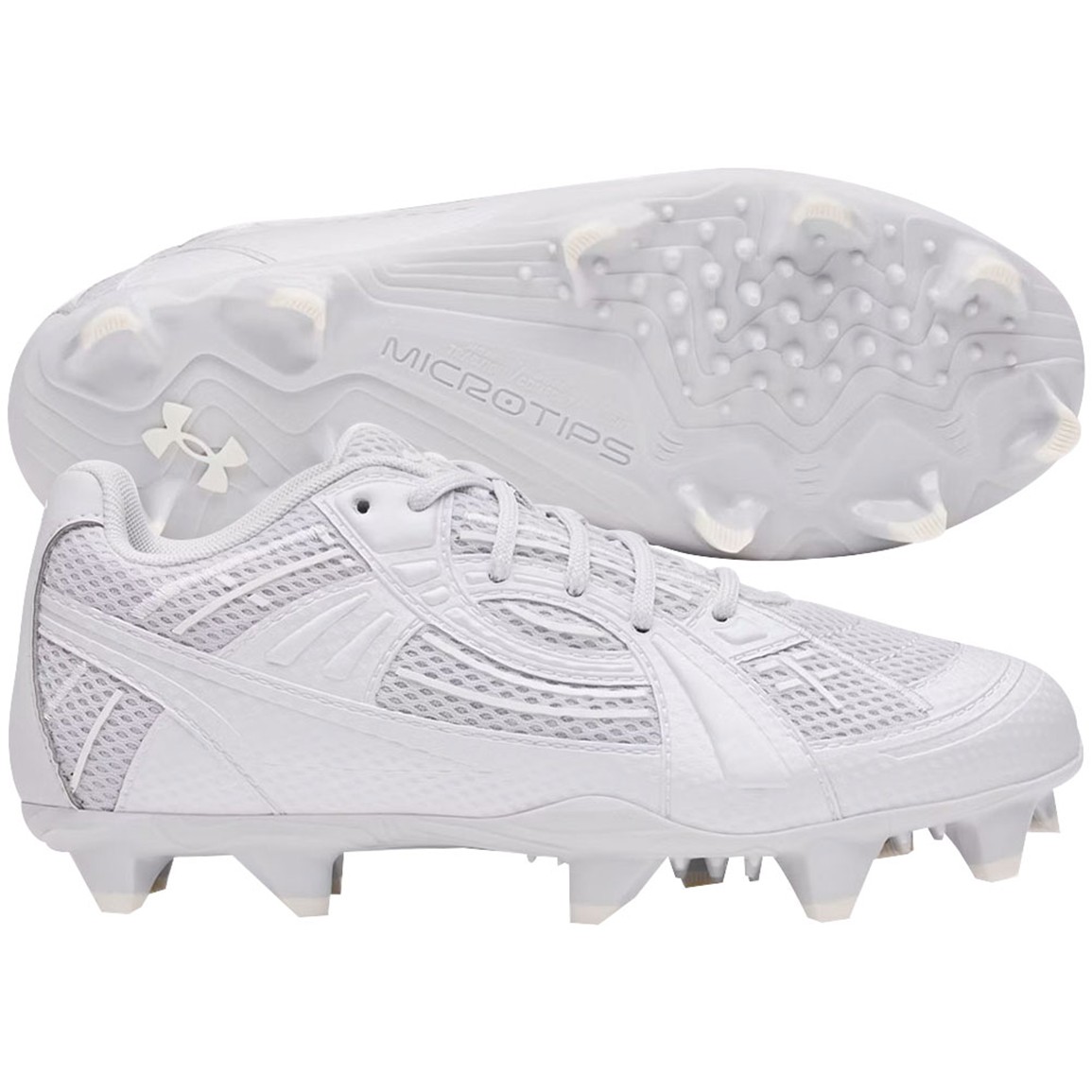 Under Armour Glyde Sola Pro TPU Softball Cleats, Size 9, Grey/Silver