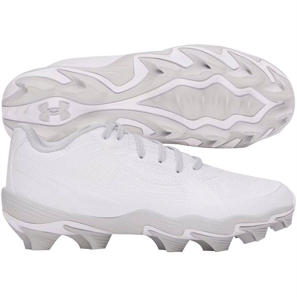 Under Armour Kids' Glyde Sola RM Softball Cleats, Size 2, Triple White
