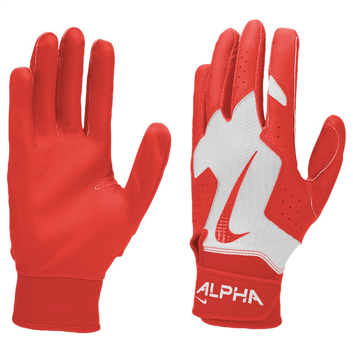 Nike Alpha 2.0 Baseball Batting Gloves in White | N1013005-143
