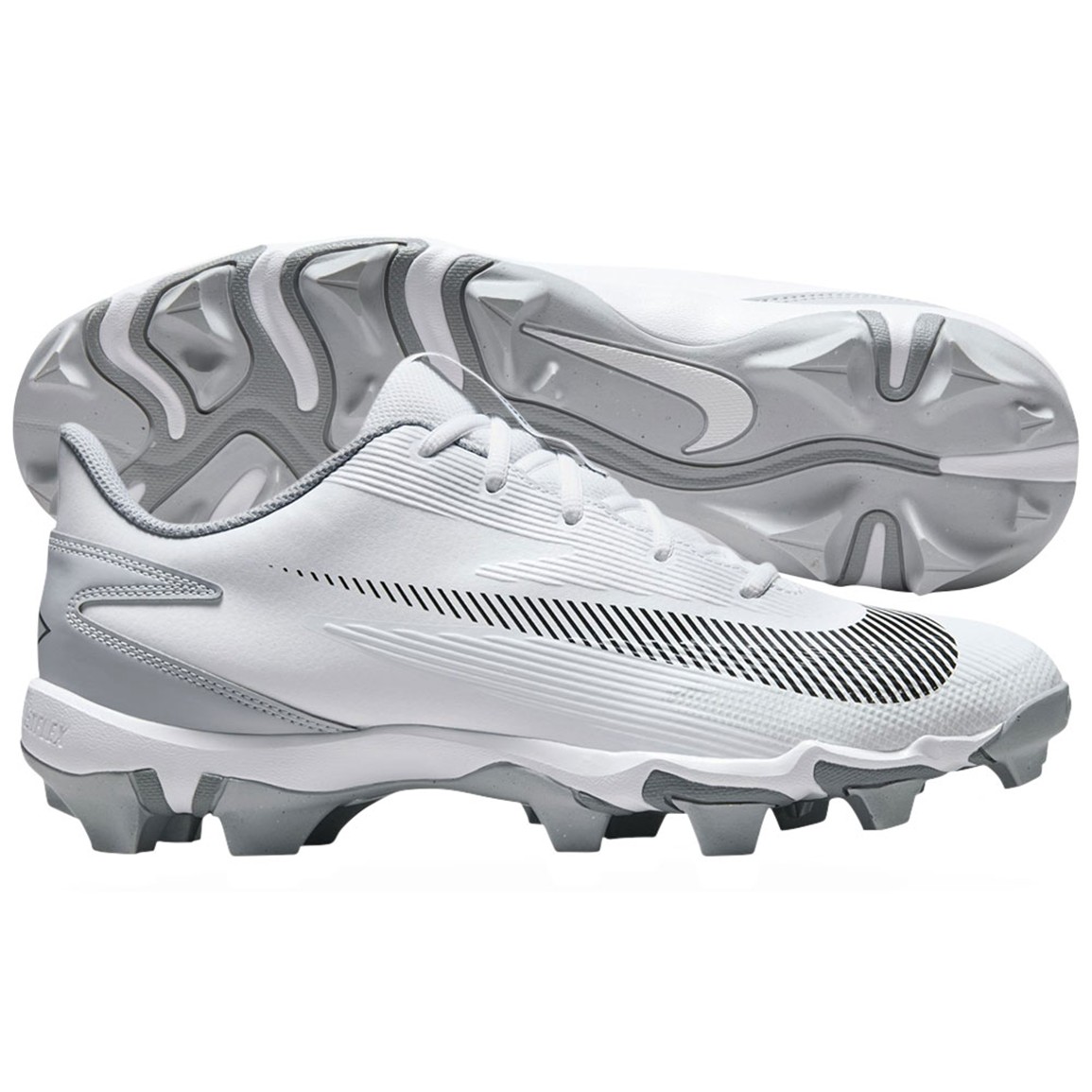 Nike Diamond Clutch Keystone Baseball Cleats, M7.5/W9, White/Black/Wolf Grey