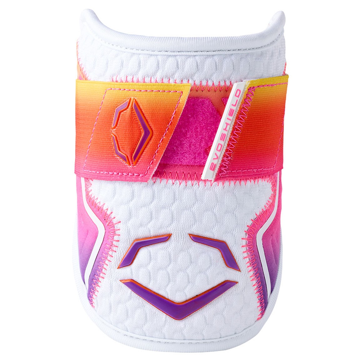 EvoShield Gradient Pro-SRZ 2.0 Batter's Elbow Guard, Men's, Small, White/Orange/Purple
