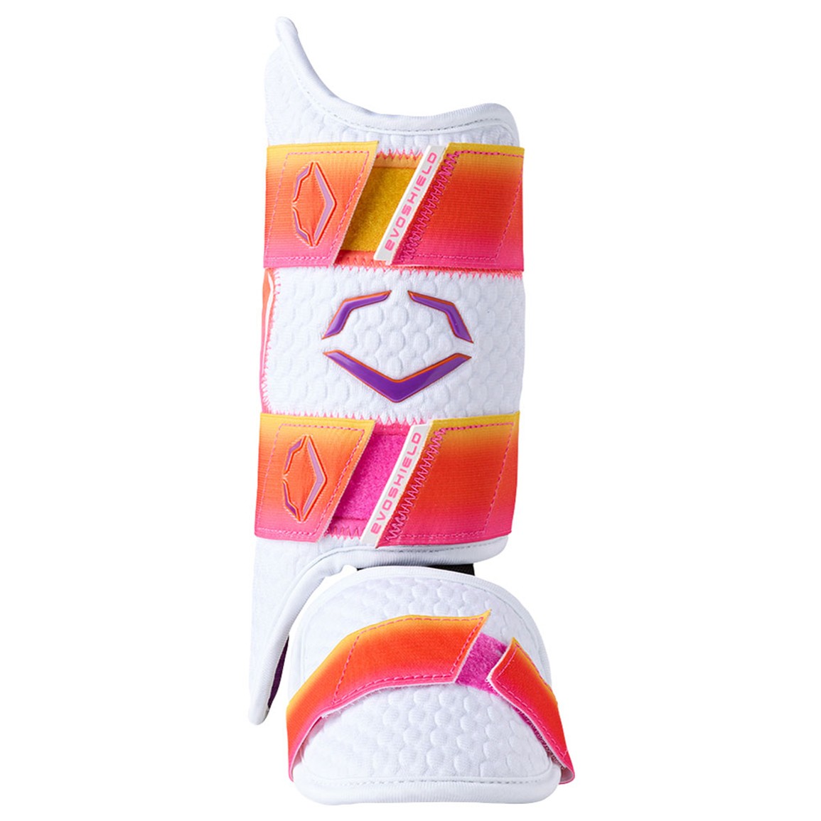 EvoShield Gradient Pro-SRZ 2.0 Batter's Leg Guard, Men's, Right-Handed Batter, White/Orange/Purple