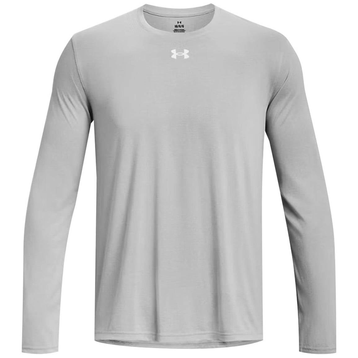 Under Armour Team Tech Long-Sleeve Shirt - Mod Gray Light Heather/White