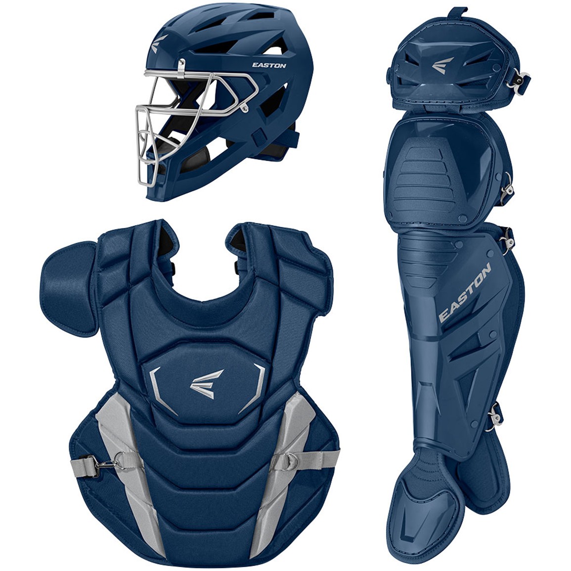 Easton Medium Phenom Catcher's Set, Men's, Navy/Grey