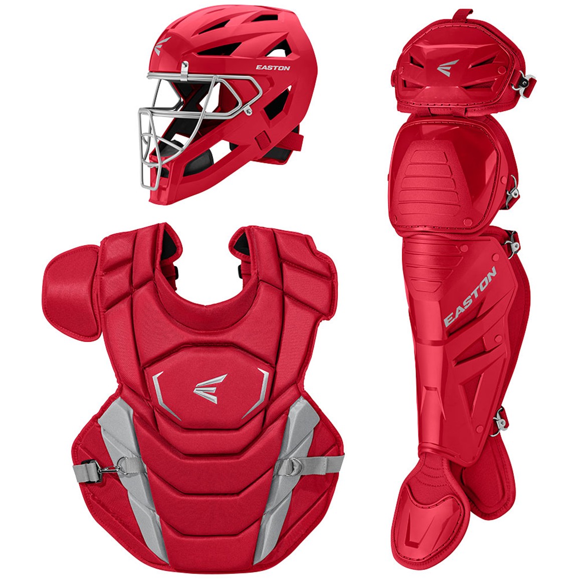 Easton Small Phenom Catcher's Set, Boys', Red/Grey