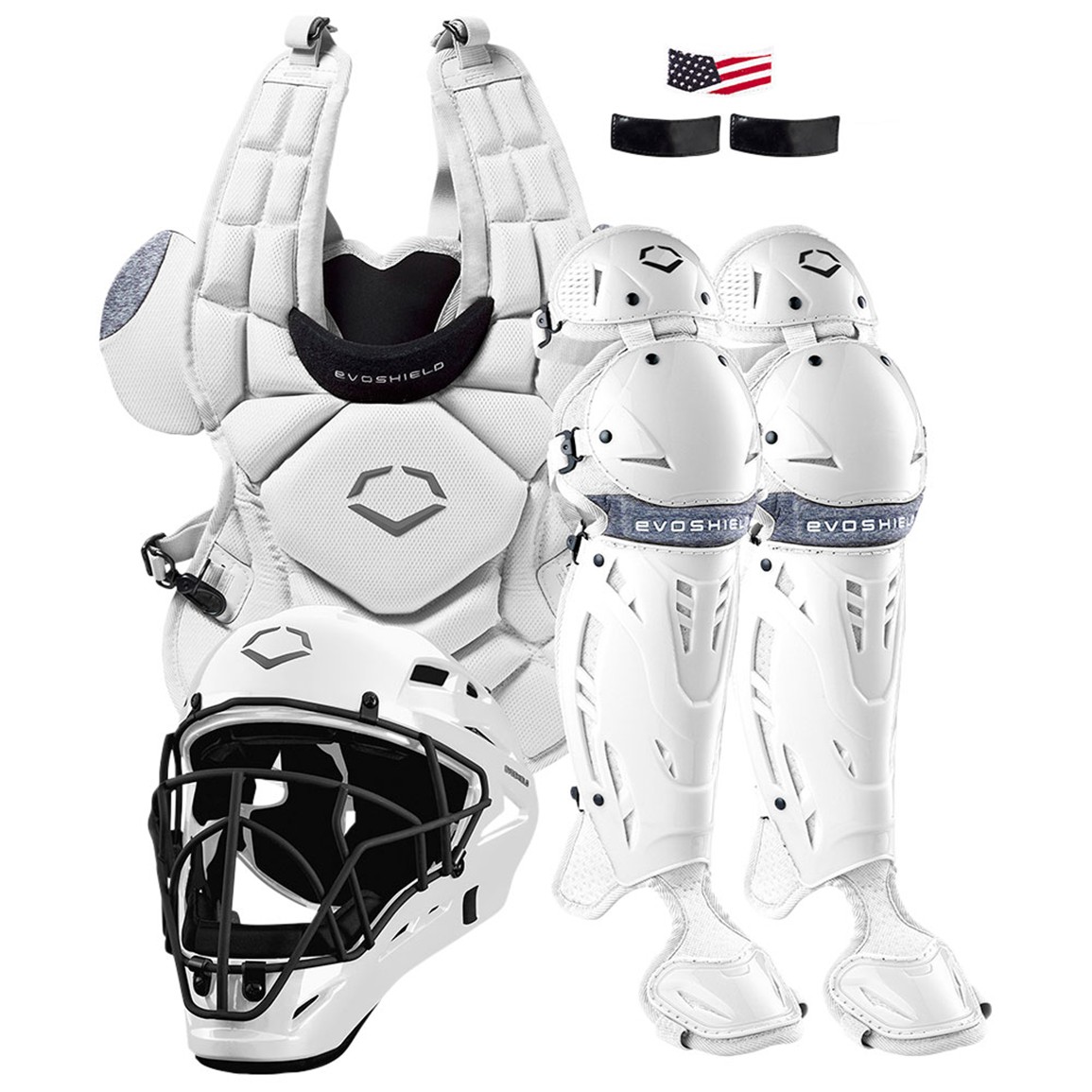 EvoShield Adult SRZ-1 Softball Catcher's Set, Women's, White