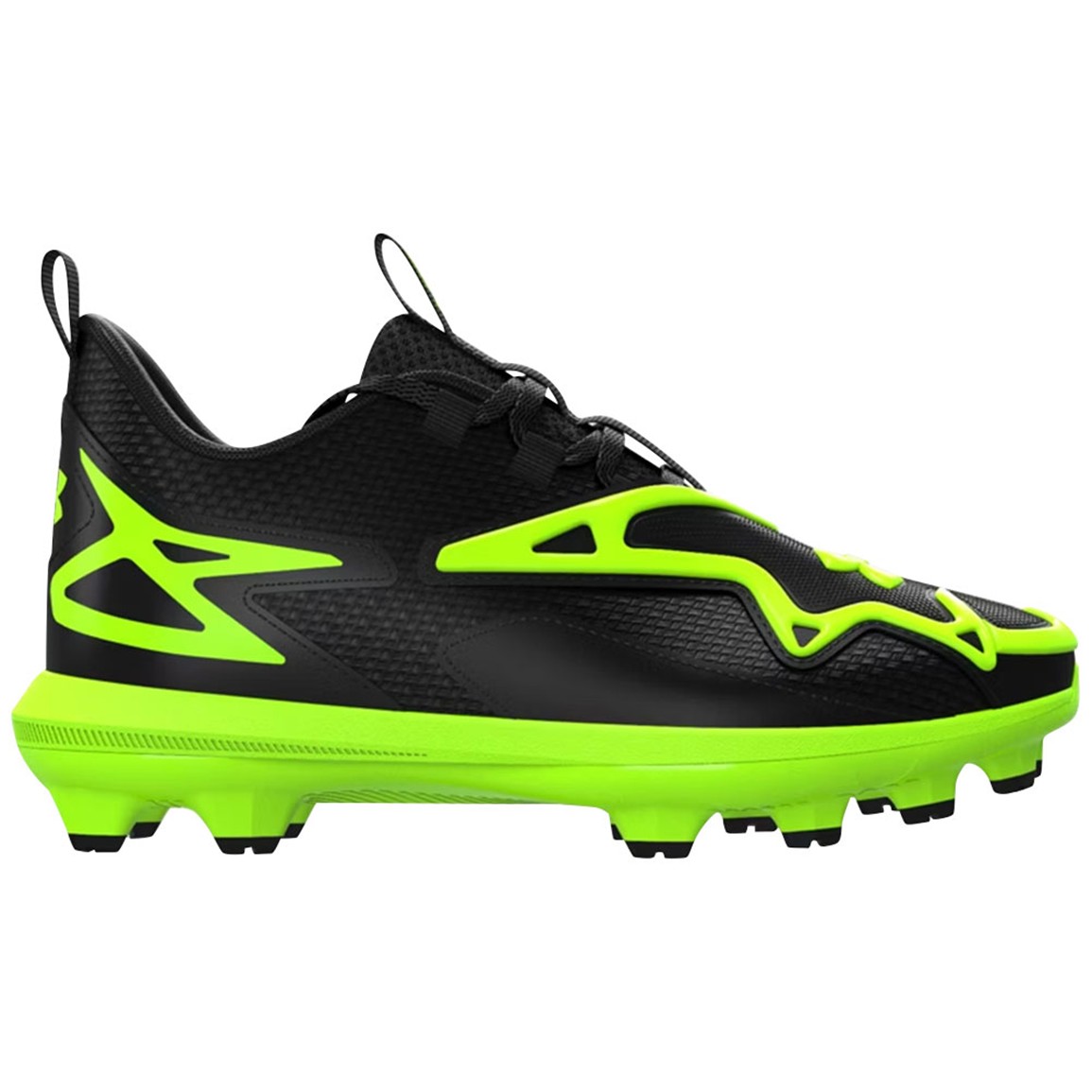 Under Armour Kids' Harper 11 TPU Baseball Cleats, Size 2, Black/Green