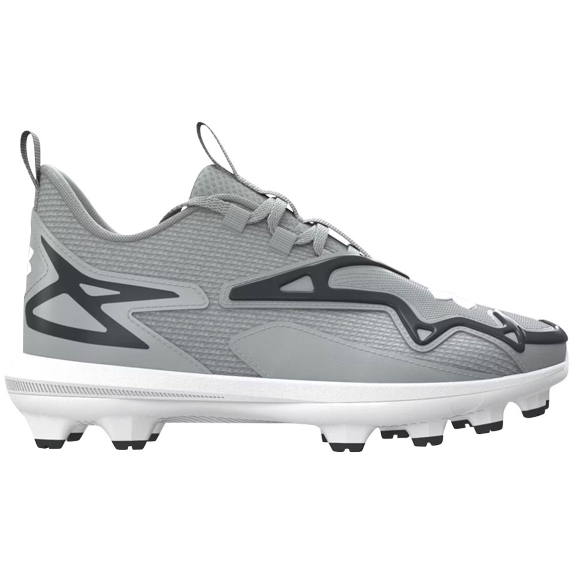 Under Armour Kids' Harper 11 TPU Baseball Cleats, Size 3, Gray/White