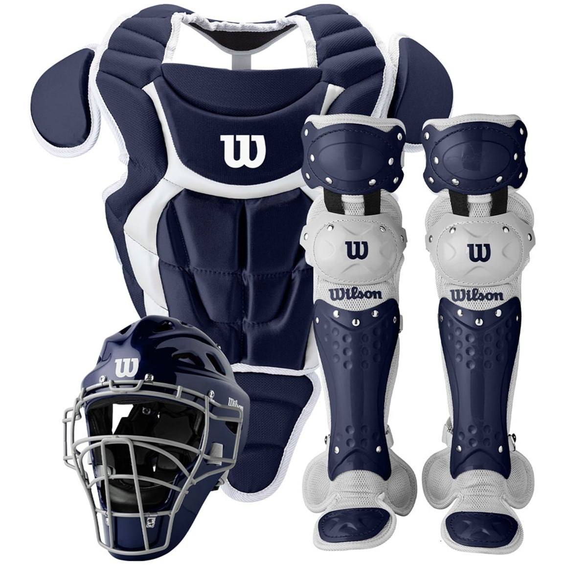 Wilson C200 Youth Catcher's Gear Kit in Navy