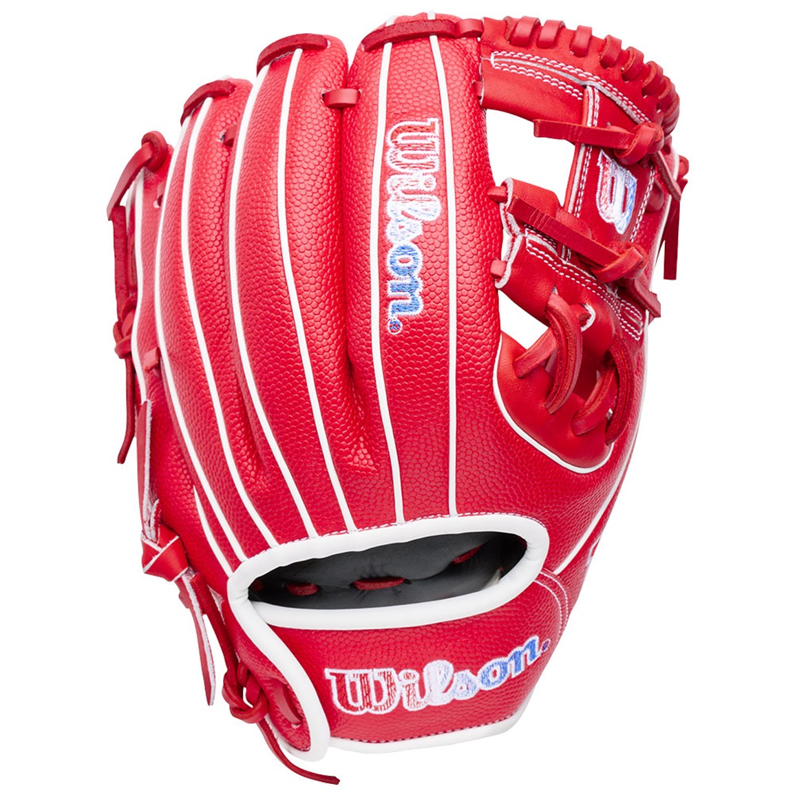 Wilson 11" PF11SS Pedroia Fit A1000 Series Glove, Men's, Red/White/Blue
