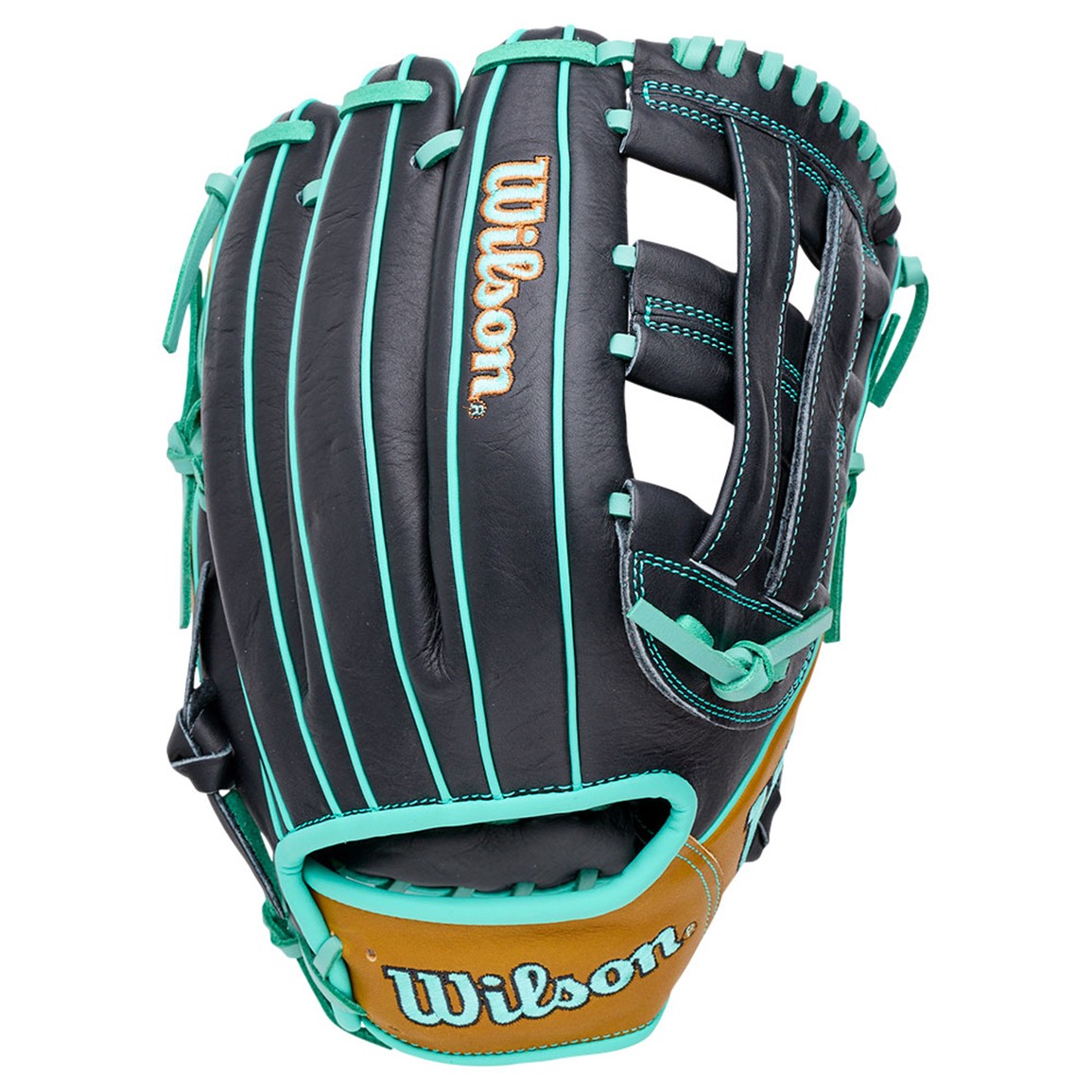 Wilson 12" DW5 A1000 Series Glove, Men's, Black/Tan/Seafoam