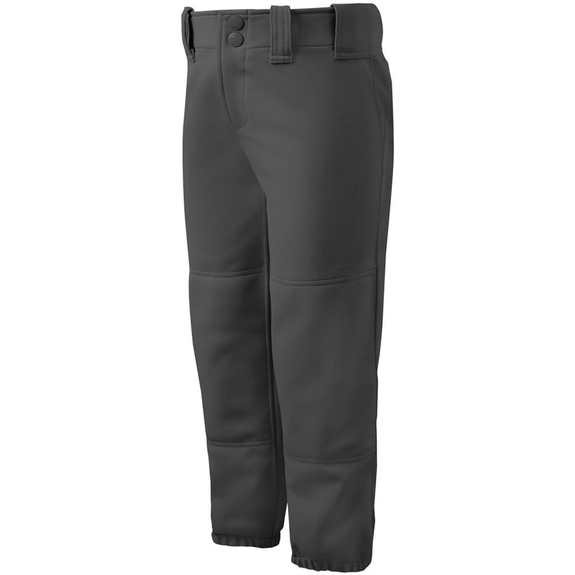 Mizuno Women's Select Low Rise Softball Pants w/ Belt Loops, Medium, Dark Charcoal