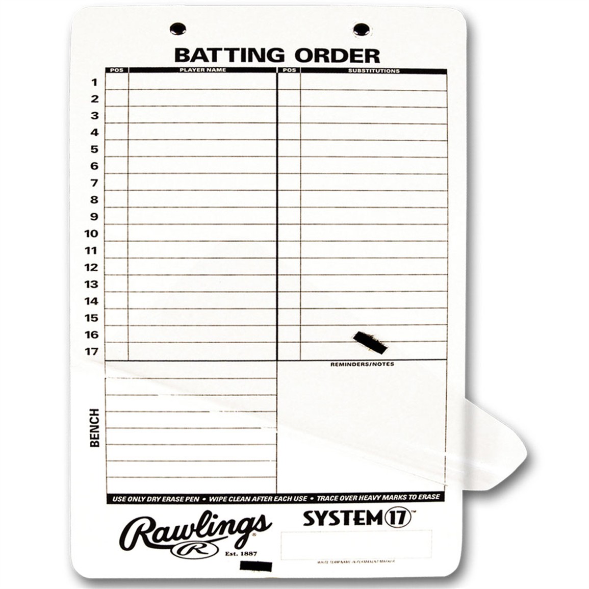 Rawlings System-17 Coaches Clipboard