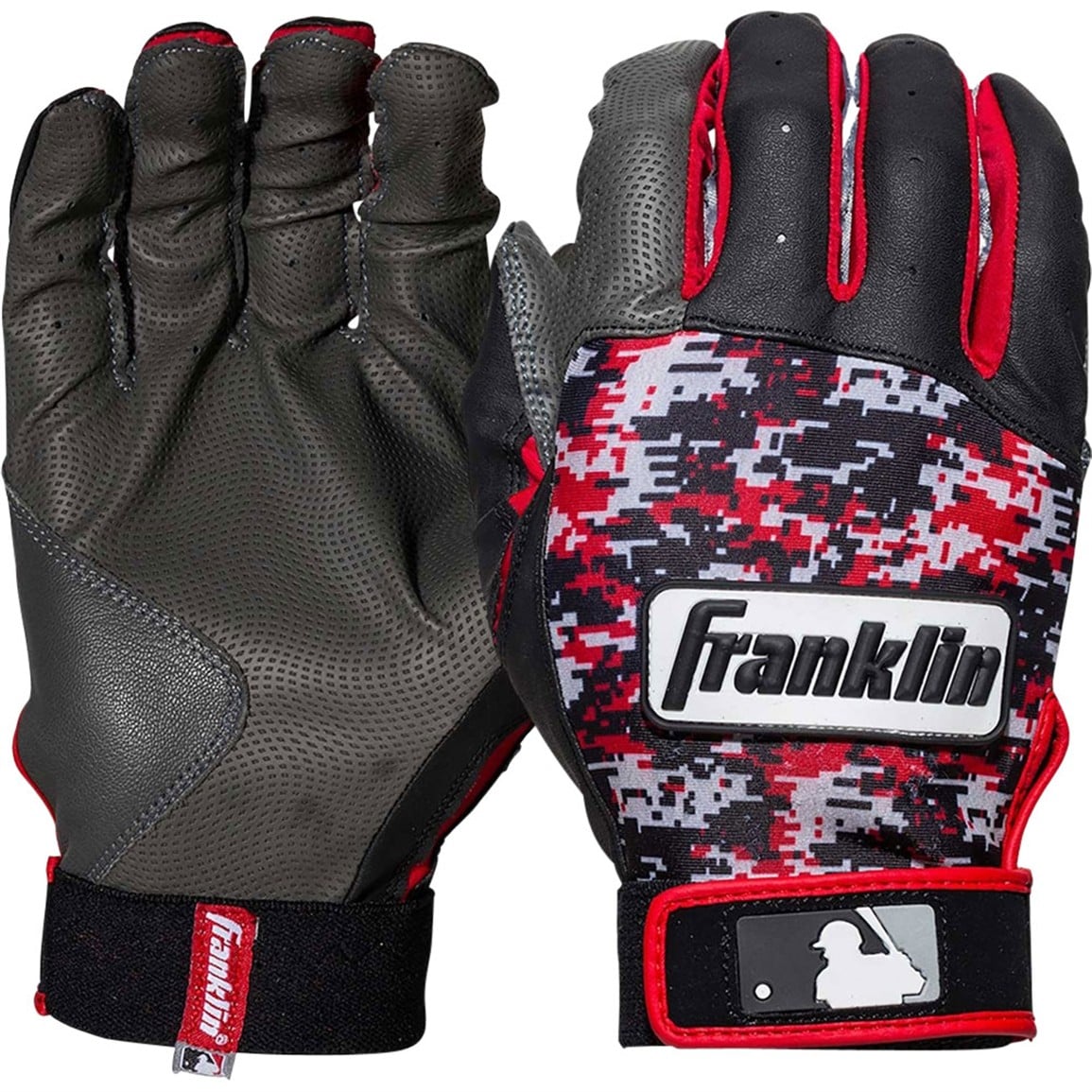 Franklin(R) Adult Digitek Batting Gloves - Black/Red