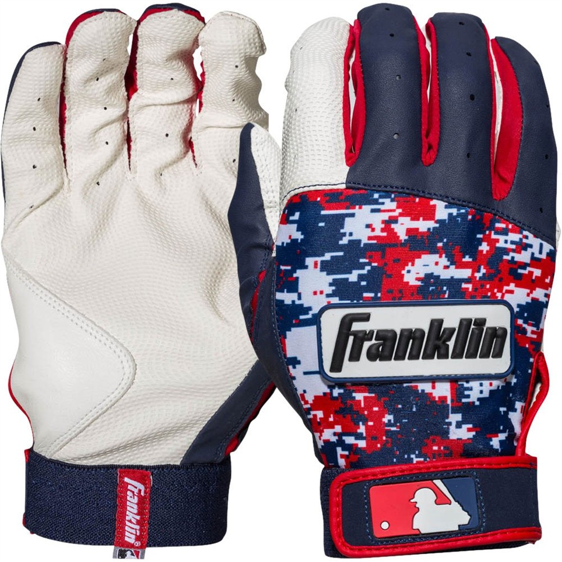 Franklin Sports Digitek Batting Glove - White Navy