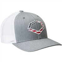 Evoshield USA Snapback Trucker Baseball Cap, Grey/White