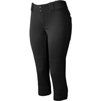 Champro Women's Tournament Low Rise Fastpitch Softball Pant, Black