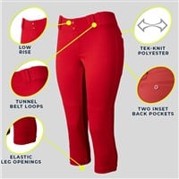 Champro Women's Tournament Low Rise Fastpitch Softball Pant, Black