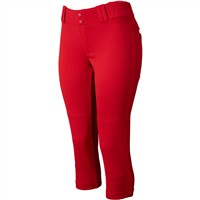 Champro Women's Tournament Low Rise Fastpitch Softball Pant, Scarlet