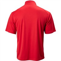 Badger Men's Short Sleeve 1/4-Zip Baseball Batting Jacket, Red/Grey