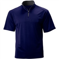 Badger Men's Short Sleeve 1/4-Zip Baseball Batting Jacket, Navy/Grey