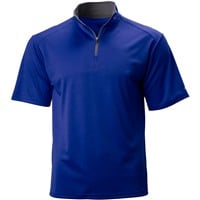 Badger Men's Short Sleeve 1/4-Zip Baseball Batting Jacket, Royal/Grey