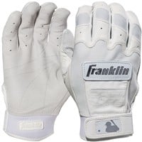 Franklin Adult CFX Pro Chrome Dip Batting Gloves, White