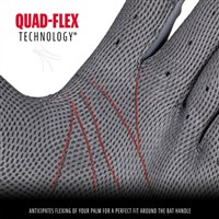 Franklin Youth CFX Pro Chrome Dip Batting Gloves, Grey