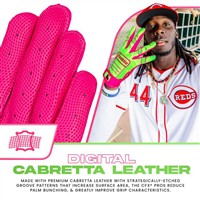 Franklin Youth CFX Pro Chrome Dip Batting Gloves, Pink/Green