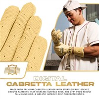 Franklin Youth CFX Pro Chrome Dip Batting Gloves, White/Gold