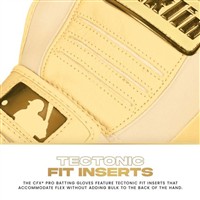 Franklin Youth CFX Pro Chrome Dip Batting Gloves, White/Gold