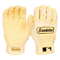 Franklin Youth CFX Pro Chrome Dip Batting Gloves, White/Gold