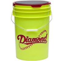 Diamond Official Fastpitch 12YSC Softballs With Bucket, 2-z