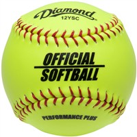 Diamond Official Fastpitch 12YSC Softballs With Bucket, 3-z