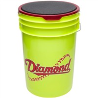 Diamond Official Fastpitch 12YSC Softballs With Bucket, 4-z