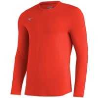 Mizuno Men's Comp Diamond Long Sleeve Baseball Crew, Orange