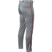 Rawlings Men's Launch Piped Baseball Pants, Grey/Scarlet