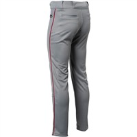 Rawlings Men's Launch Piped Baseball Pants, Grey/Scarlet